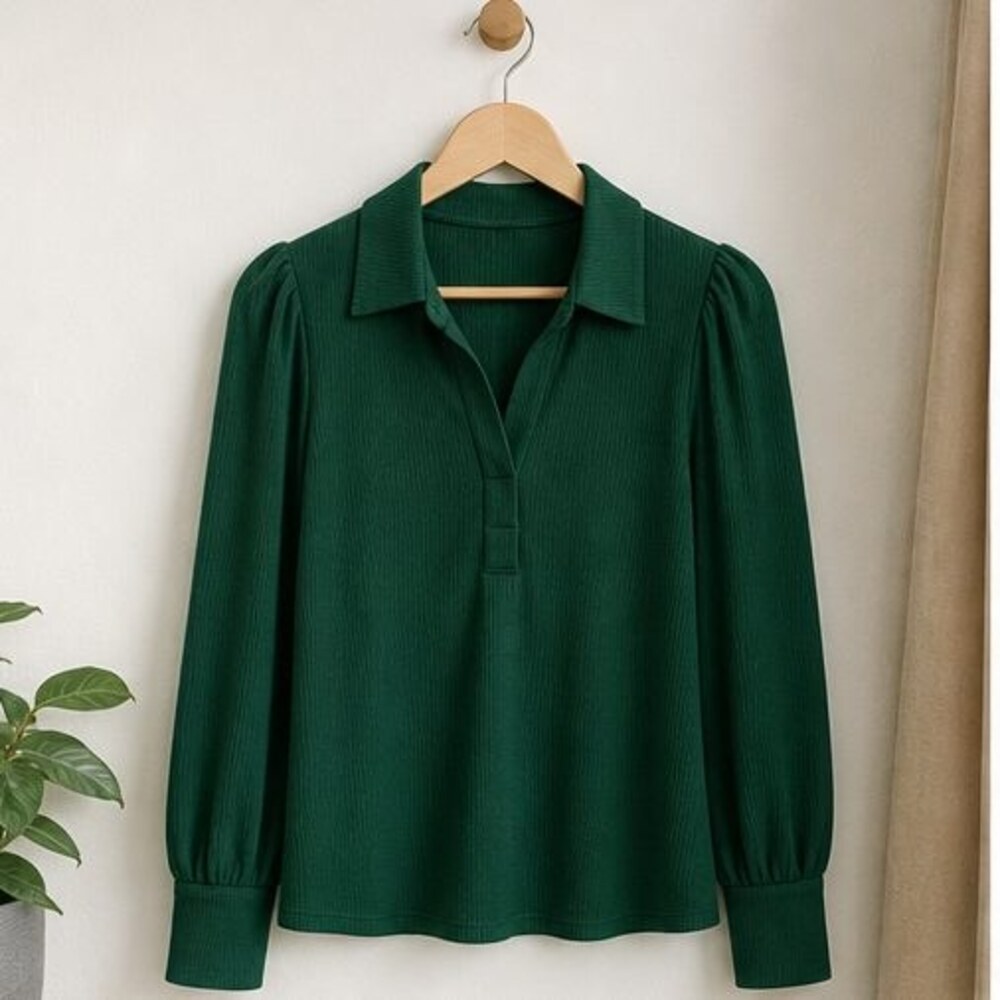 Emerald Peplum Top
